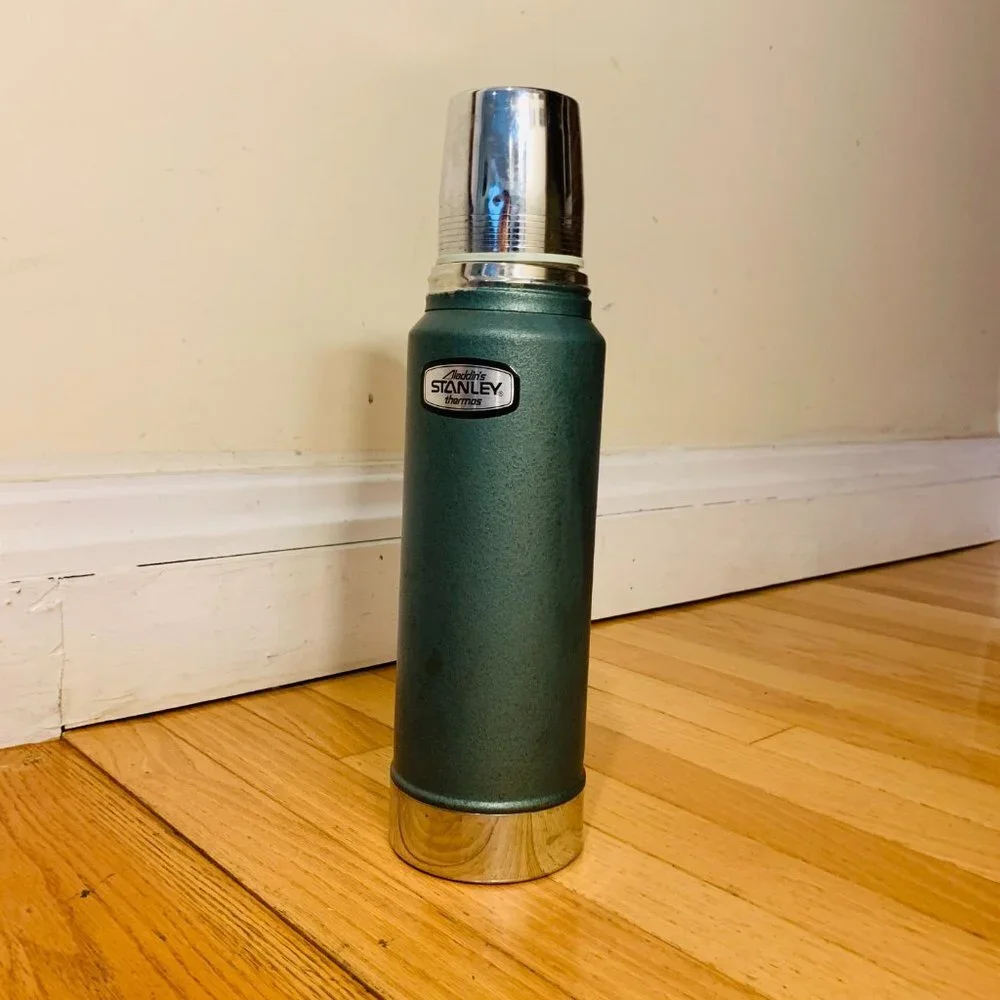 Stanley Aladdin Green Vacuum Bottle Thermos Vintage Made in USA - Picture 10 of 13